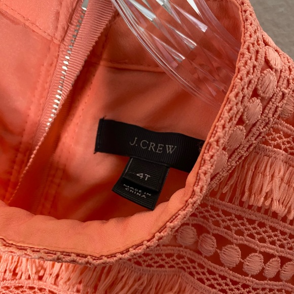 J. Crew Fringe Mock Neck Sleeveless Dress 4 Tall - Picture 5 of 7